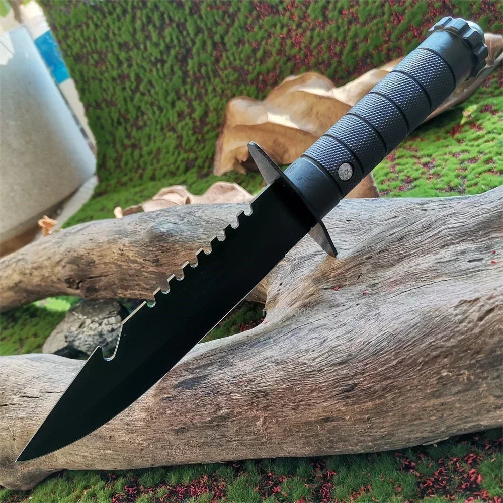 DulSurvival-Couteau droit d'extérieur, outil d'autodéfense, chasse, camping, partenaires Bushcraft, couteau à lame